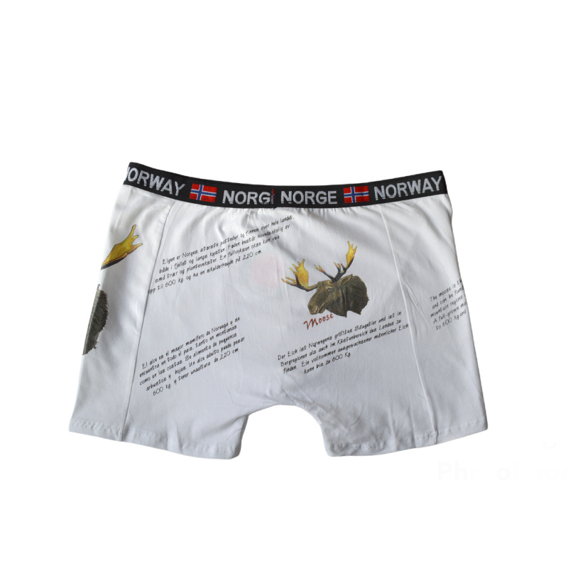 BÍLÉ BOXERKY S HLAVOU LOSA 2XL