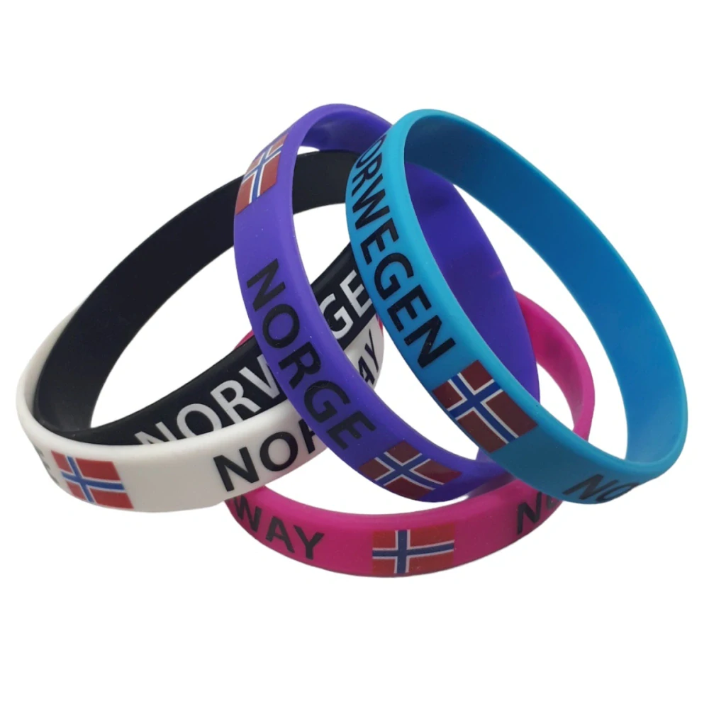 SILIKONOVÉ NÁRAMKY S POTISKEM FIALOVÉ