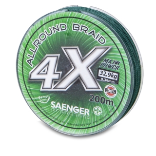 Saenger šňůra 4 X Allround Braid 200 m 0,25 mm zelená