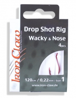 Iron Claw návazce Drop Shot Rigs 1 háček průměr 0,22 mm 4 ks