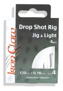 Iron Claw návazce Drop Shot Rigs 4 háčky průměr 0,18 mm 4 ks